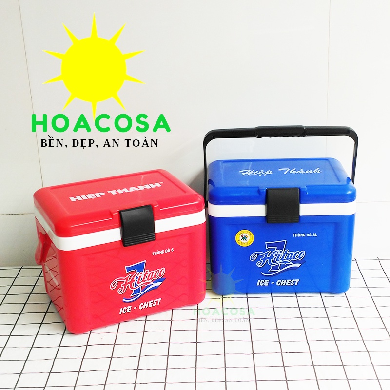 Thùng Đá Mini 6L ( 6 Lít) -Có Khóa Nắp, Tay Cầm, Nhỏ Gọn, Tiện Lợi, Giữ Đá Lâu- Đồ Gia Dụng Hoacosa