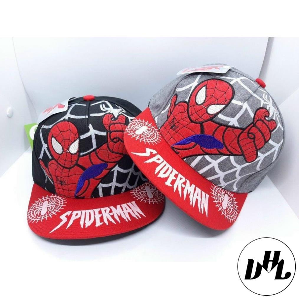 Nón bé trai (4-8 tuổi), mũ cho bé Snapback Spider man siêu chất (Ảnh thật)