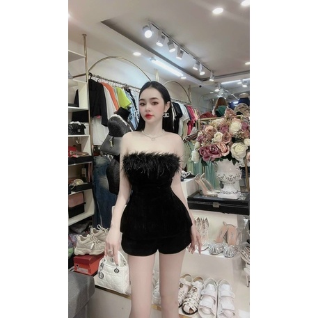 SET ÁO CÚP NGỰC LÔNG VŨ KÈM QUẦN ĐÙI