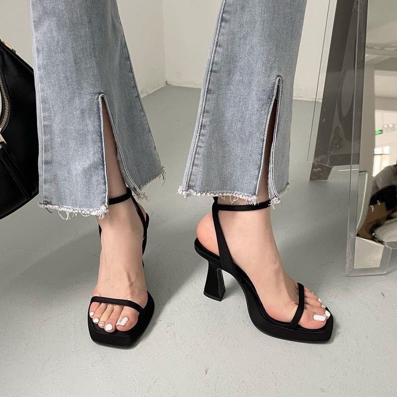 Giày gót đúp sandal  giây mảnh gót 10cm ( loai1 )xinh xắn hót 2023 dây mảnh tóp bán chạy
