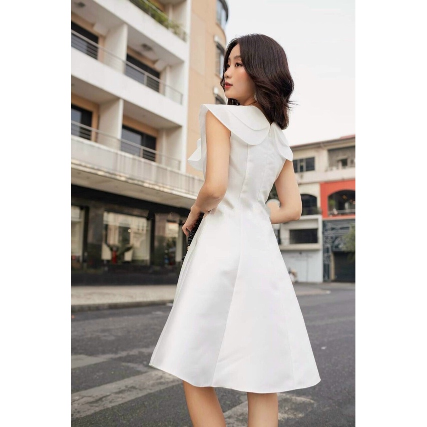 Đầm Váy 6 Mảnh Cổ Bèo Xòe Nhẹ