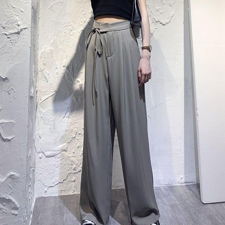 Quần Dài Ống Rộng Lưng Cao Thời Trang Xuân Thu Phong Cách Mới Cho Nữ