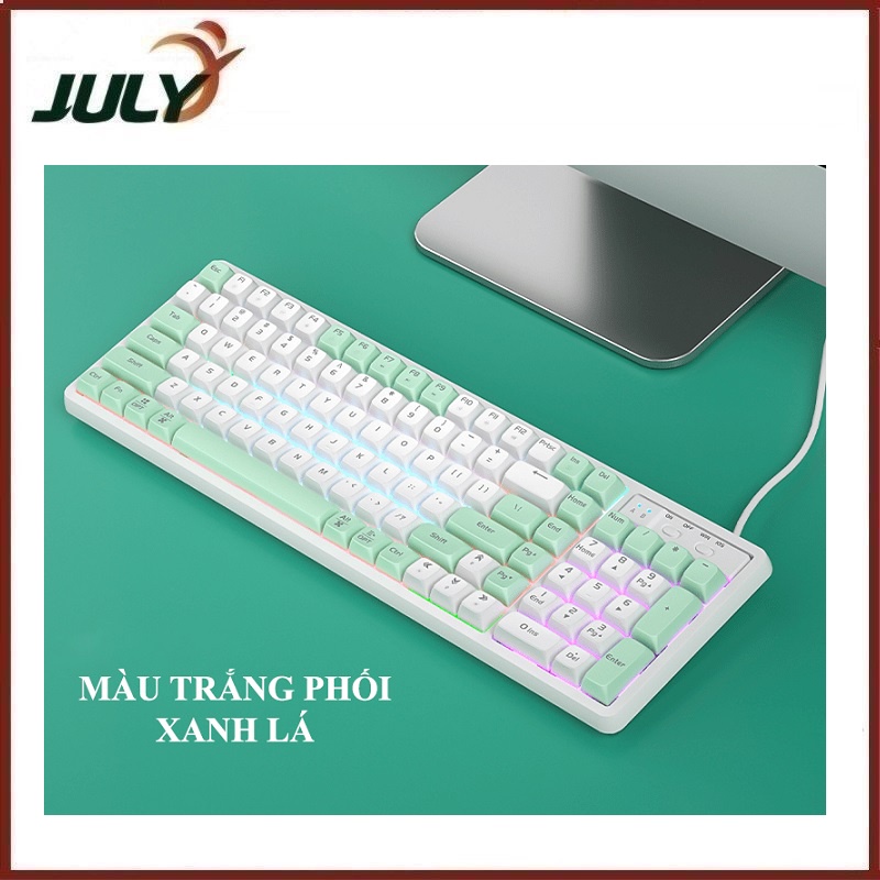 Bàn phím cơ GK102 red switch có đèn led RGB với màu sắc phối màu độc l