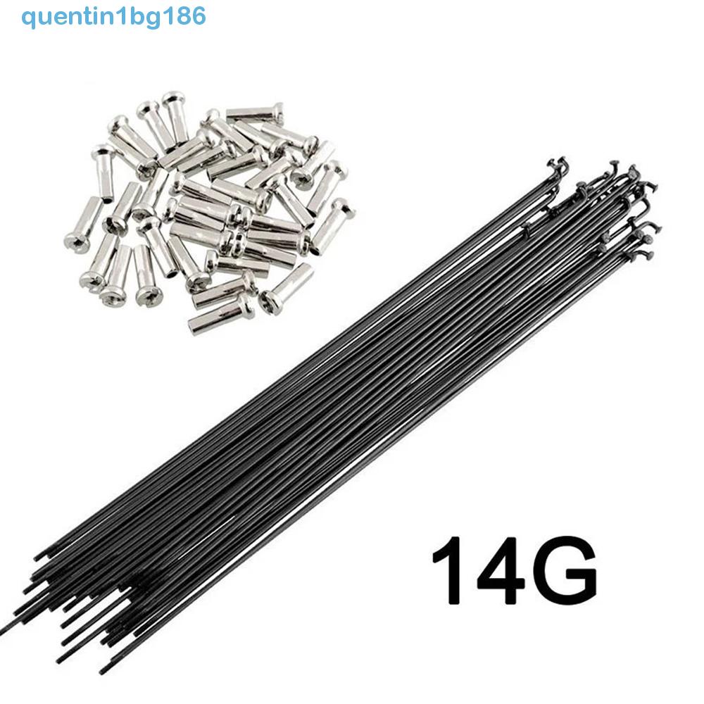 Căm Xe Đạp Điện Bằng Thép Không Gỉ Màu Đen 27.5inch 700C Quenntin1Bg