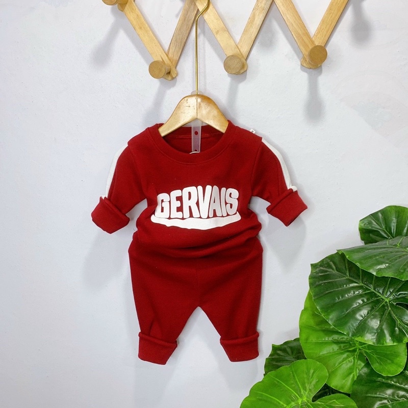 Bộ quần áo Thu Đông bé trai, chất tăm dày dặn phối tay thể thao cho bé 8-18kg siêu hot 2022