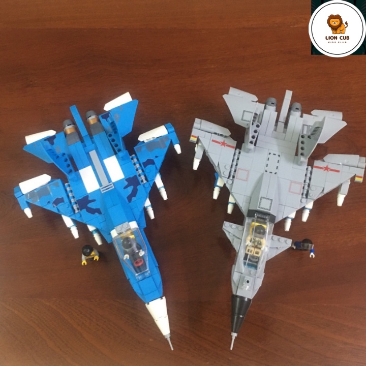 Lego máy bay chiến đấu trực thăng quân sự Mô hình máy bay lắp ráp siêu đẹp cho bé