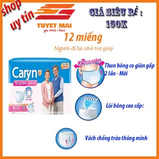 Tã quần người lớn Caryn mỏng nhẹ XL12 miếng