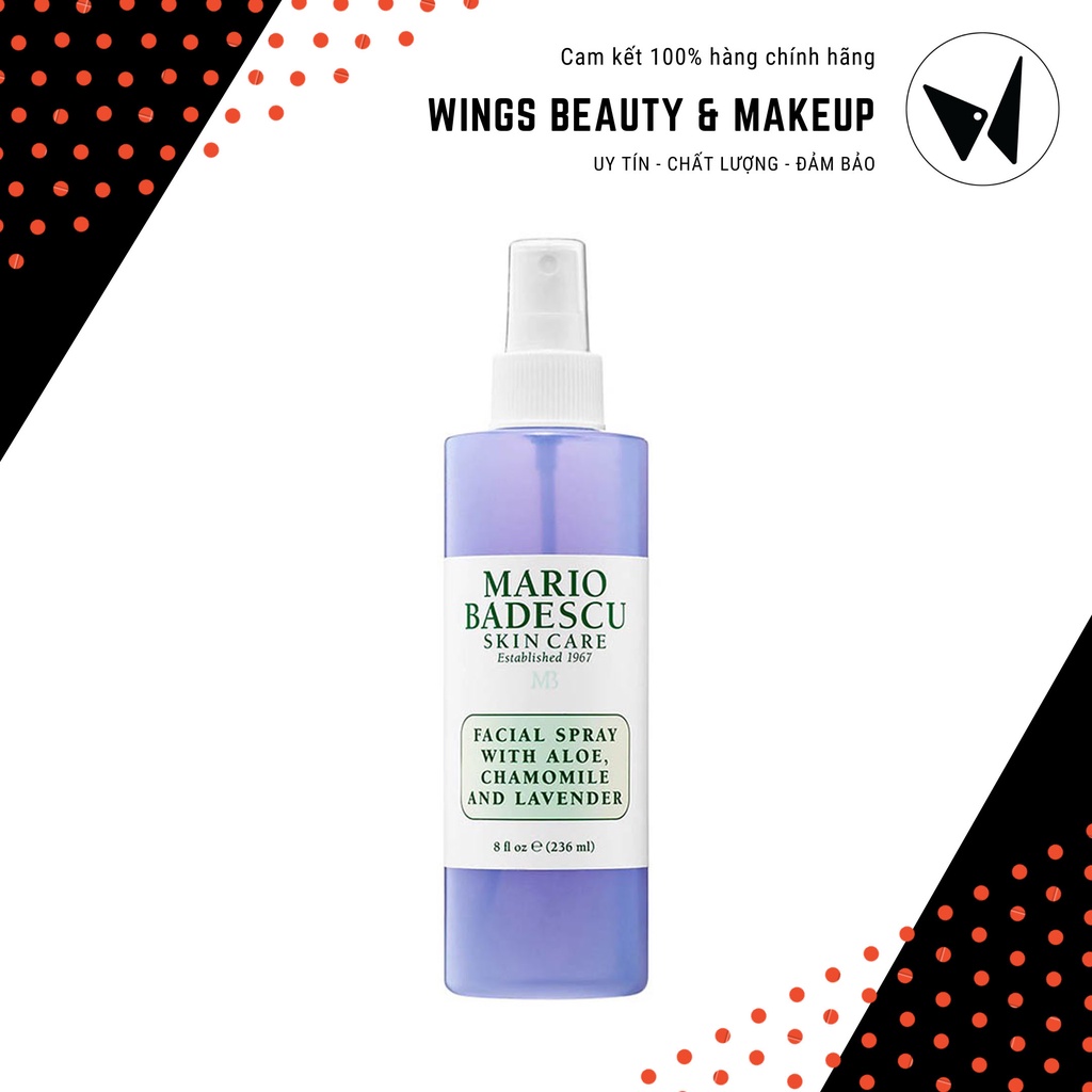 Nước hoa hồng dạng xịt MARIO BADESCU Facial Spray With Aloe, Chamomile and Lavender (All Skin Types)