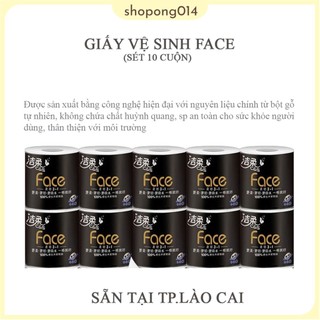Giấy vệ sinh face cao cấp 10 cuộn 140g 4 lớp