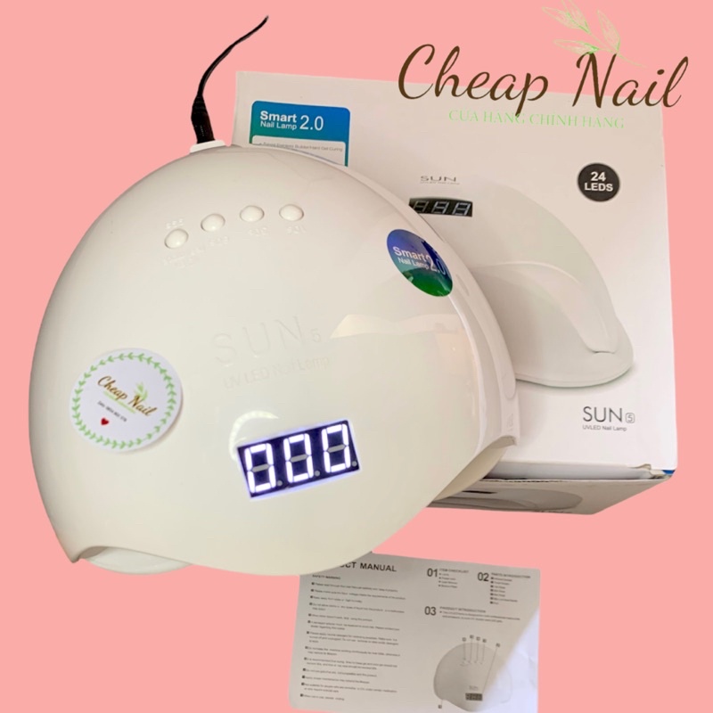 Máy hơ gel mini cao cấp sun 5 48w chính hãng, bảo hành 1 tháng- beeshi shop nail