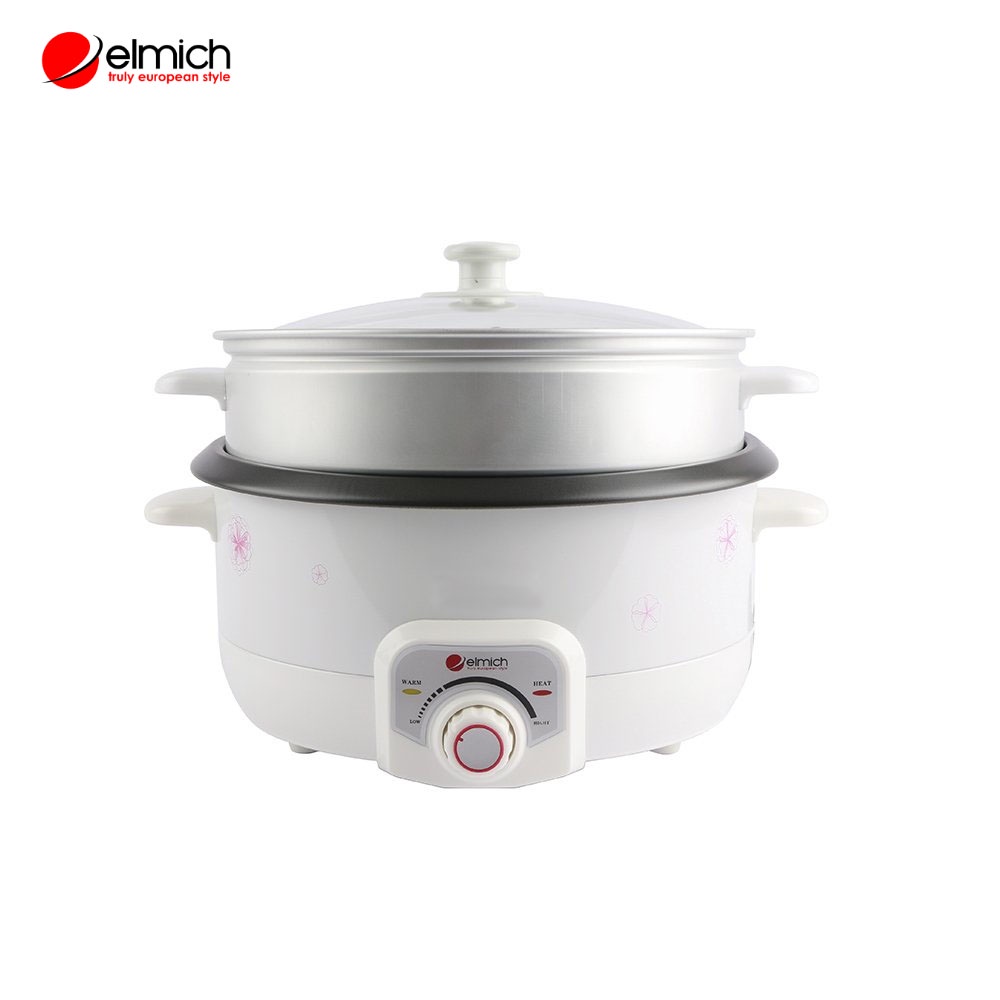 Nồi lẩu hấp điện đa năng Elmich EL-3643 dung tích 3.5L công suất 1350W, bảo hánh chính hãng 15 tháng