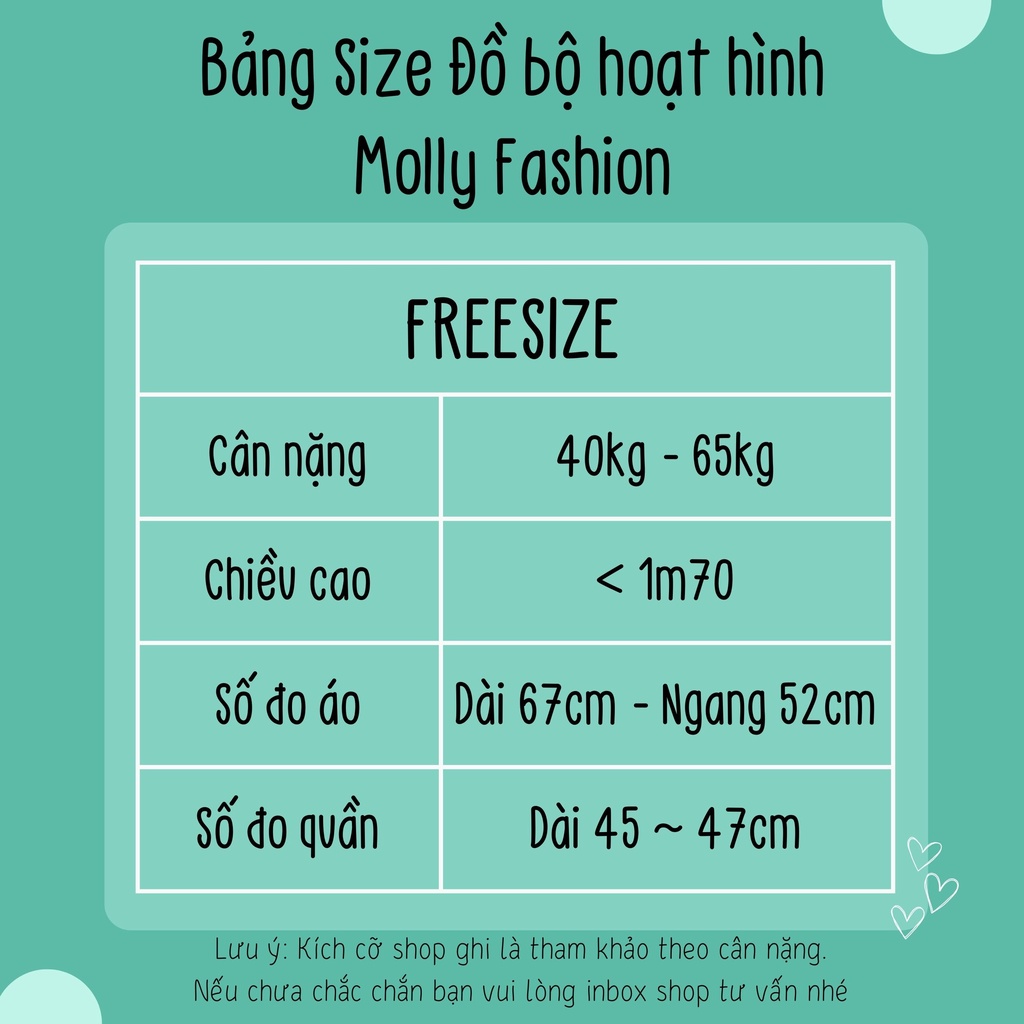Set đồ bộ hoạt hình ❤️ Bộ mặc nhà Cartoon 3 GẤU HAPPY form rộng Freesize nam nữ Molly Fashion