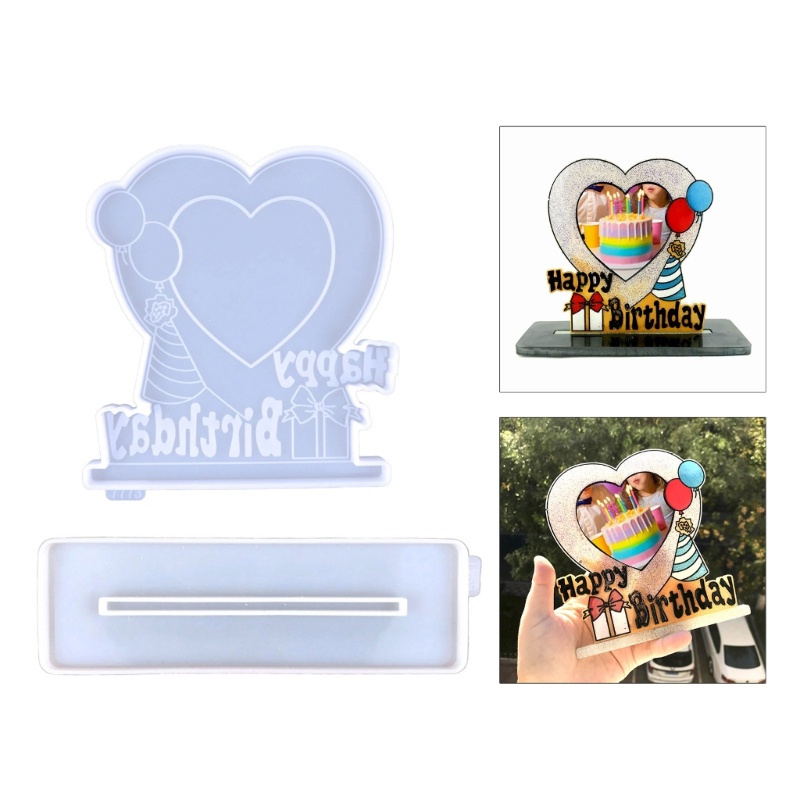 Khuôn Silicone Tạo Hình Khung Ảnh Chữ Happy Birthday