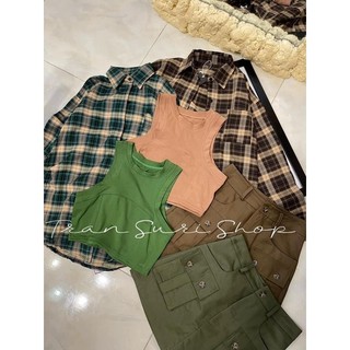 (SHOP TÁO ĐỎ BIGSIZE 50KG ĐẾN 90kg) set 3 món áo sơ mi caro