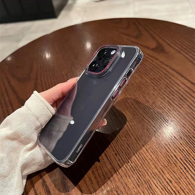 Ốp Điện Thoại iPhone 14 13 12 Pro max 14 plus case ốp lưng điện thoại iphone 14 13 12 promax acrylic Chất Lượng Cao Trong Suốt Viền Kim Loại Sang Trọng Cho iP 14 13 12 Pro max 14 plus