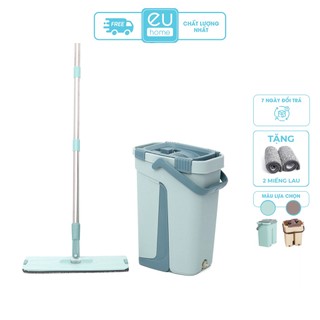 Bộ cây lau nhà ,chổi lau nhà tự vắt thông minh TẶNG  Kèm 2 miếng lau siêu sạch LS-CKT-N