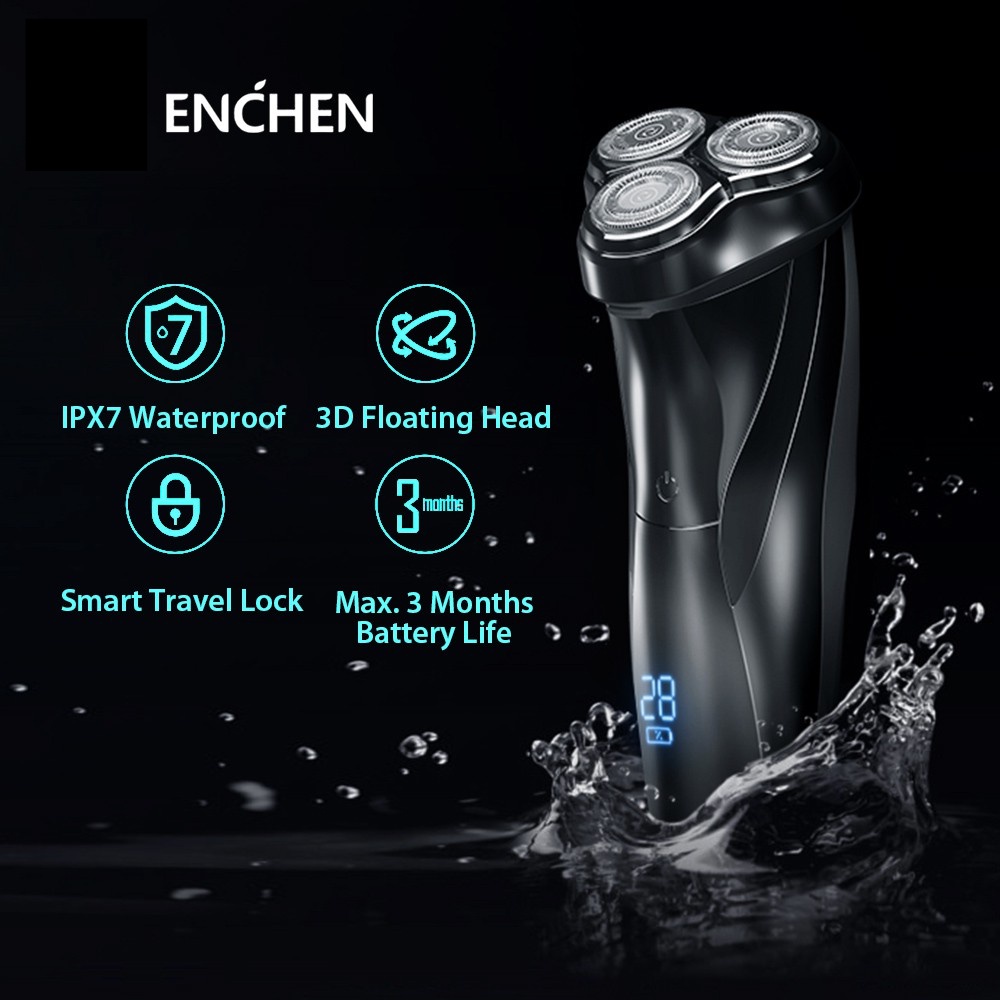 Máy cạo râu Enchen Blackstone / Blackstone 3 / Blackstone 5S / Gentleman 3S chống nước IPX7 pin sạc siêu bền