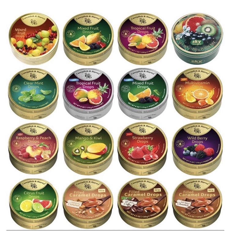 Kẹo trái cây Đức 200g hộp thiếc Cavendish & Harley