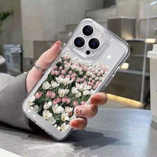 Ốp Điện Thoại Mềm Trong Suốt Hình Hoa Tulip Cho iPhone 14 Pro Max 11 12 13 Pro Max X XS XR XS Max 7 8 Plus SE 2020 SE 2022