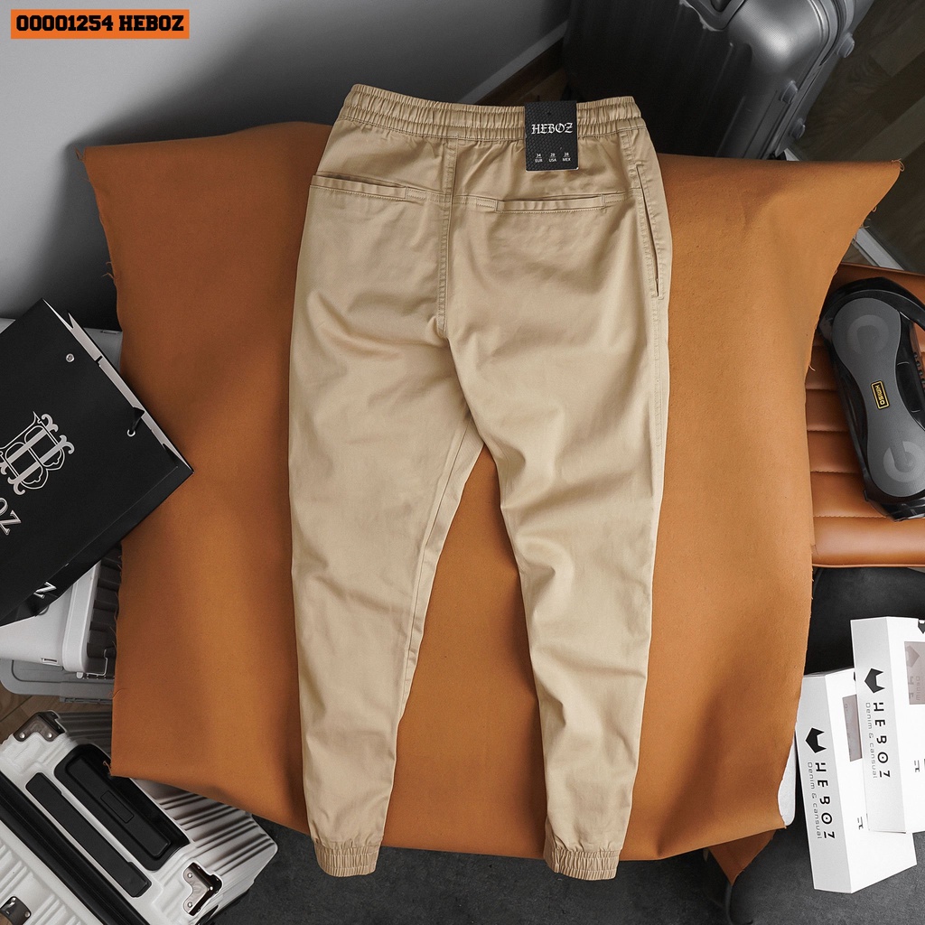 Quần jogger nam  kaki cotton Heboz 4M, chất vải kaki cao cấp, thoáng mát, dáng chuẩn  - 00001254