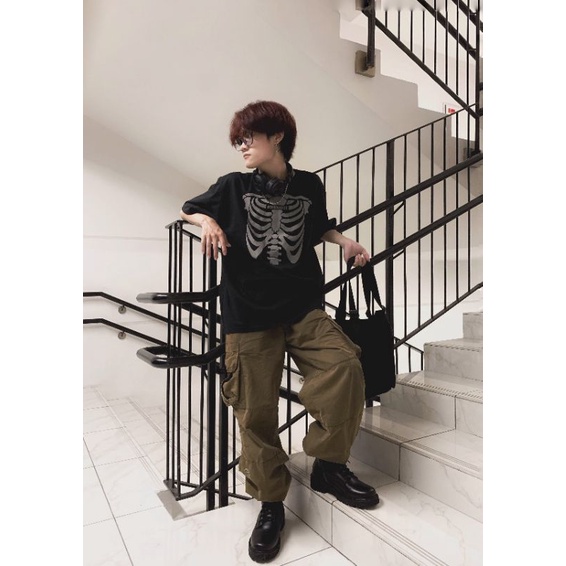 Áo thun unisex BONE GRAY Tee , áo phông T-shirt nam nữ unisex BONE HOUSES