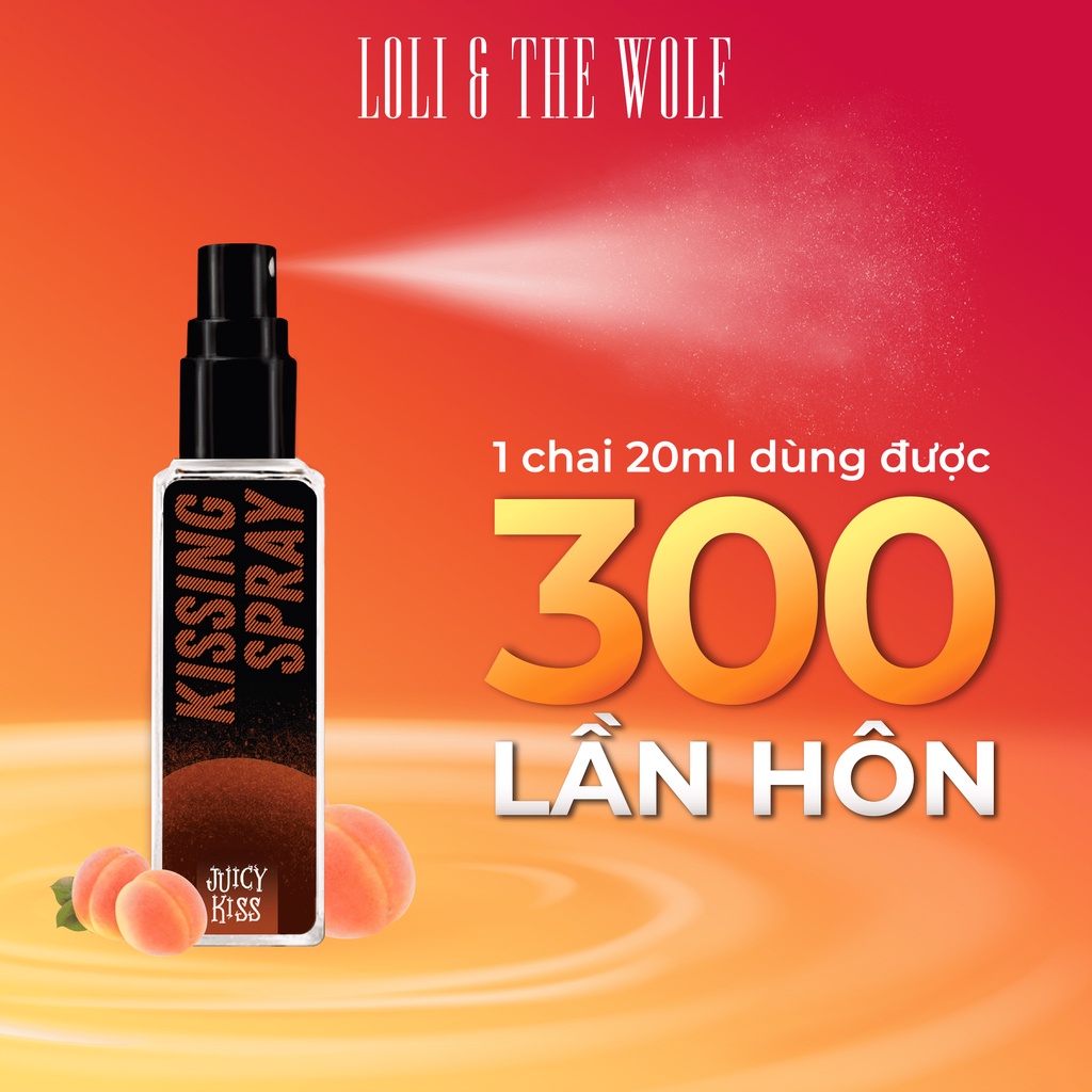 Xịt thơm miệng Kissing Spray Loli And The Wolf hương trái cây Juicy Kiss the mát bạc hà chai 20ml | BigBuy360 - bigbuy360.vn