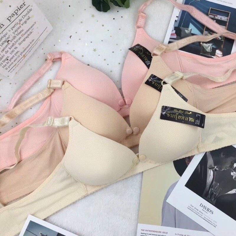 Áo Lót Bầu Cho Con Bú Và Sau Sinh  Larosa Nâng Ngực Chống Chảy Xệ Không Gọng Bigzise Thông Hơi Cúc Bấm Giữa LAA06A