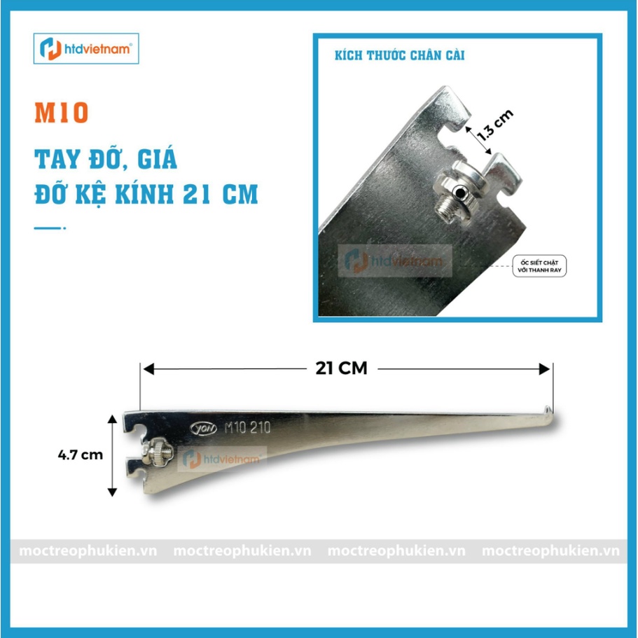 Tay Đỡ, Giá Đỡ Kệ Kính - M10