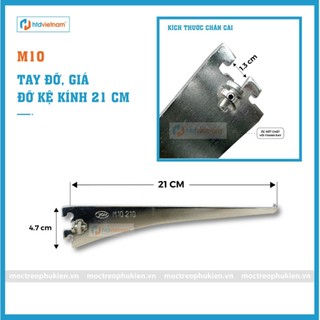 Tay đỡ, giá đỡ kệ kính - m10
