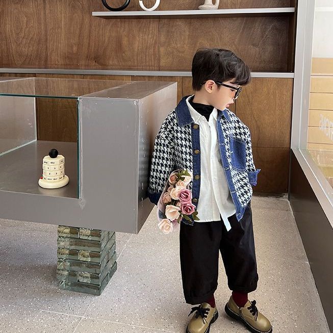 Áo Khoác Denim Tay Dài Dáng Rộng Thời Trang Mùa Thu 1025 Dành Cho Bé Trai
