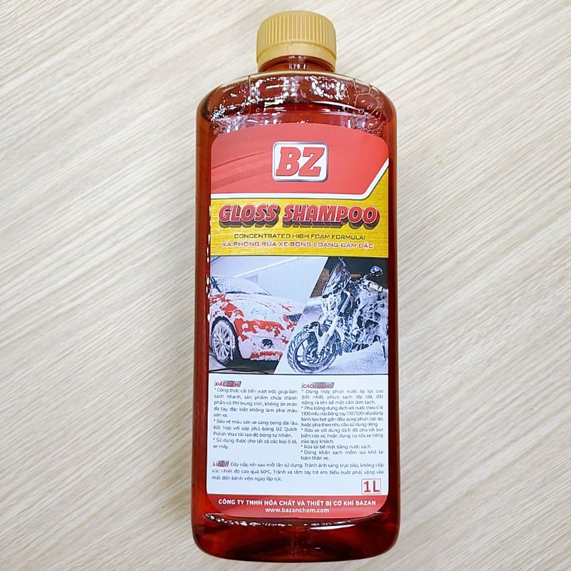 Xà Bông Rửa Xe Bọt Tuyết Zeus Wax Shampoo 1L , Bóng Sơn Ít Bám Bụi