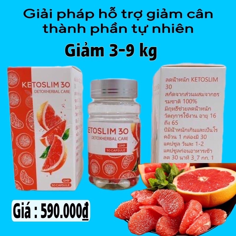 GIẢM CÂN SIÊU TỐC KETOSLIM BƯỞI 30 [Cho Ng Chai Lờn ]