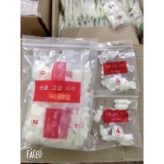Móng úp chân 600móng/túi size từ 0 đến 9