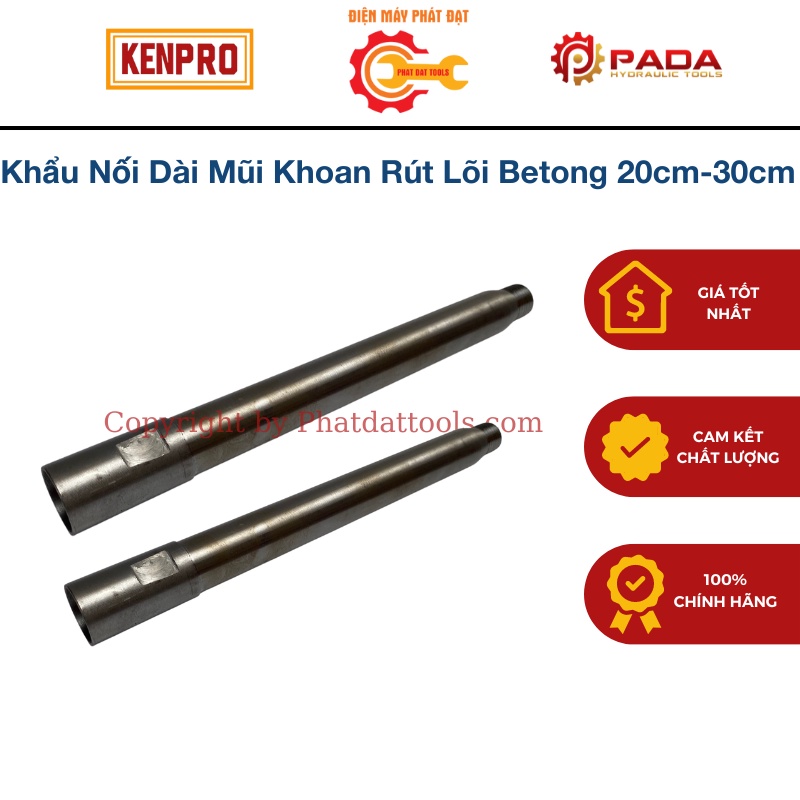 Khẩu Nối Dài Mũi Khoan Rút Lõi Betong 20cm-30cm-Cần Nối Dài Mũi Khoan Rút Lõi-PADA