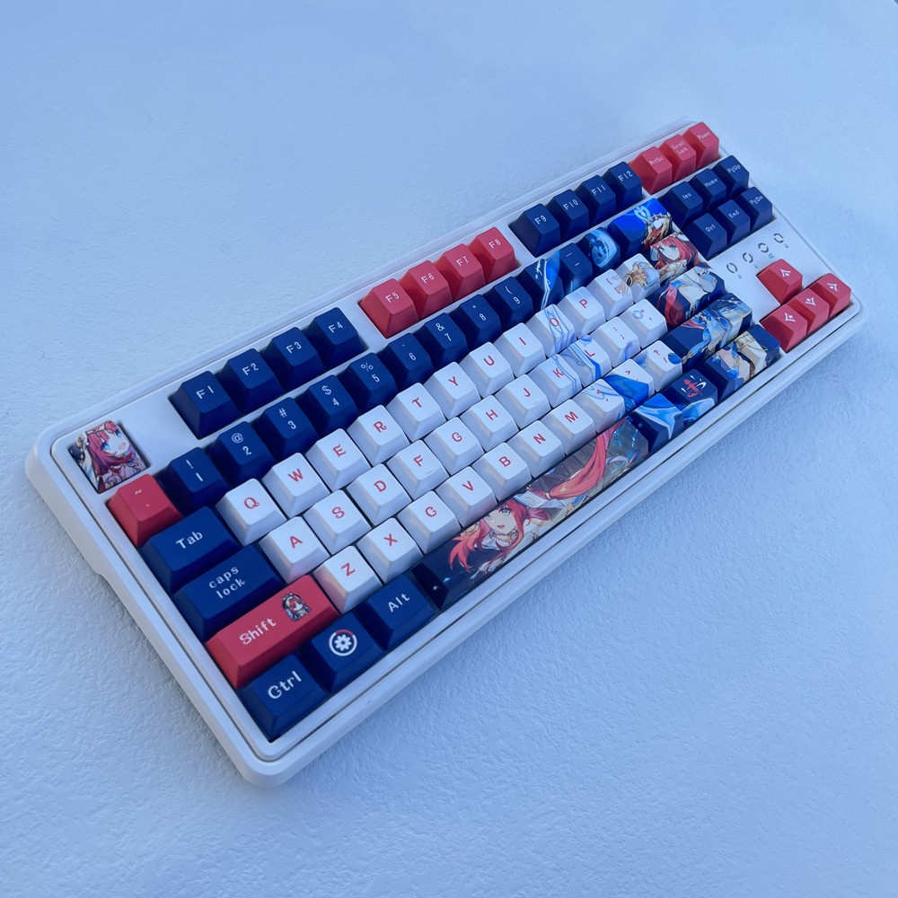 128 Phím Nilou Keycaps Cherry Profile Genshin Impact Anime PBT Dye Sub Bàn phím cơ học Keycap