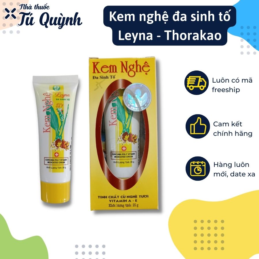 Kem nghệ đa sinh tố Leyna - Thorakao - kem nghệ cho da thâm, da mụn, giúp sáng da, da tươi trẻ mịn màng