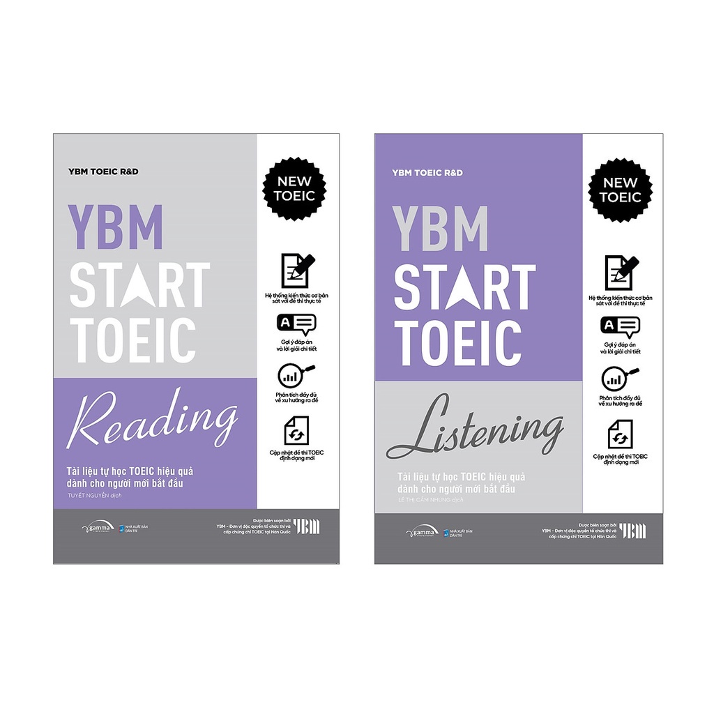 Sách - YBM TOEIC Start Reading + YBM TOEIC Start Listening ( Combo 2 cuốn )