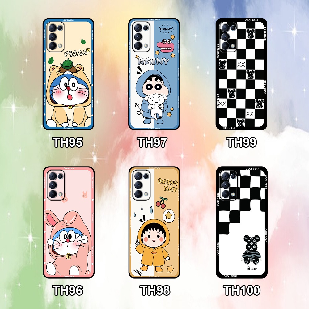Ốp Oppo Reno5 4G / Reno5 5G / Reno 5 in hình in hình doremon, couple, shin, bearbrick dễ thương