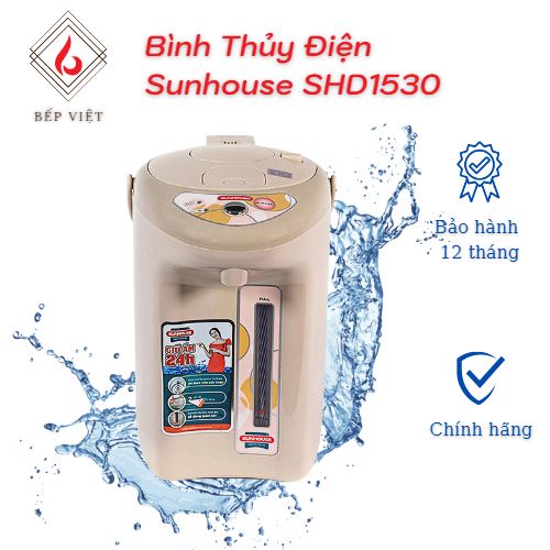 Bình Thủy Điện Sunhouse SHD1530 - Dung Tích 3 Lít, Chĩnh Hãng Bảo Hành 12 Tháng