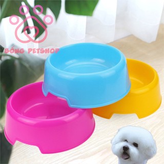 Bát nhựa đơn cho chó mèo - Bát ăn cho thú cưng - Bát ăn chó mèo nhựa dày đường kính 14cm