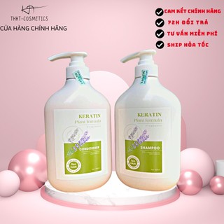 Cặp Dầu Gội Xả Keratin Hoa Oải Hương Phục hồi Tóc Khô Xơ, Ngăn Rụng Tóc