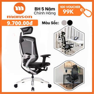 Ghế Công Thái Học Dvary Marrit X / Lưới - Đen / Tay 5D 2022