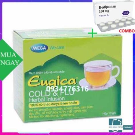 Combo Bedipanten 100mg +  TRÀ EUGICA COLD FLU HERBAL INFUSION CẢM LẠNH CẢM CÚM