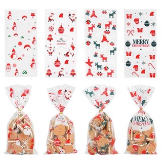 Combo 10 túi bóng kiếng hoạ tiết giáng sinh 13x27cm