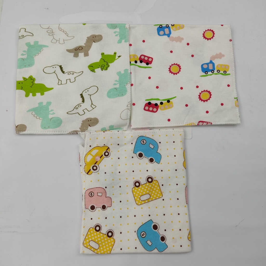 Set 5 khăn yếm tam giác bé trai bé gái có khuy bấm