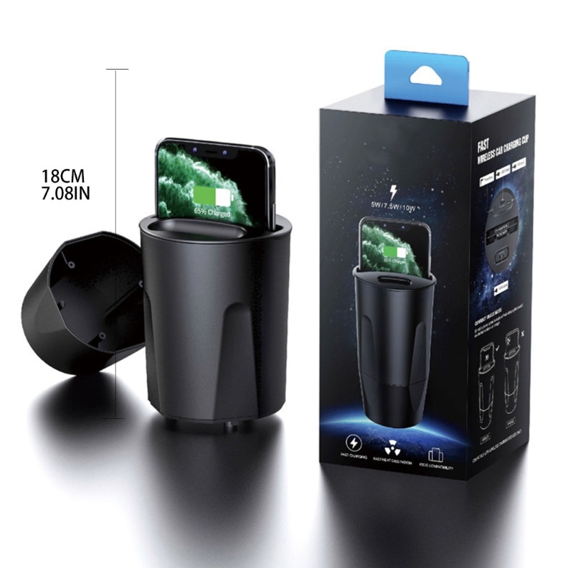 [3C] Củ Sạc Nhanh Trên Ô Tô 2 Trong 1 Cho Điện Thoại 15W TWS Có Cổng USB