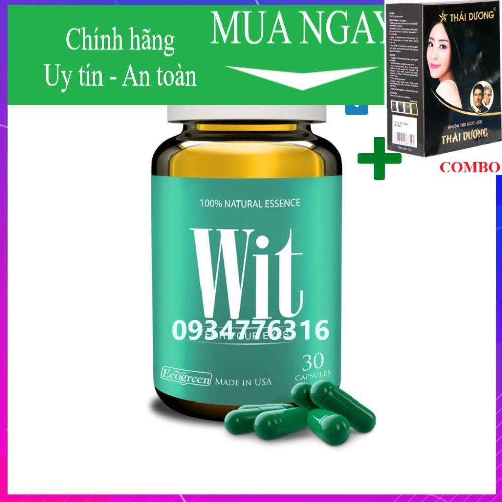 Combo Gội Là Đen Thái Dương+ ✅ WIT - THỰC PHẨM BẢO VỆ MẮT, TĂNG CƯỜNG THỊ LỰC