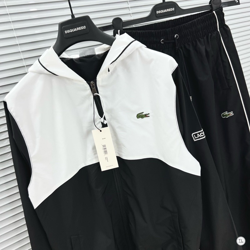 Set bộ gió Lascote 2 màu logo thêu chống nước siêu chất 4620, bộ gió nam đi phượt thêu logo