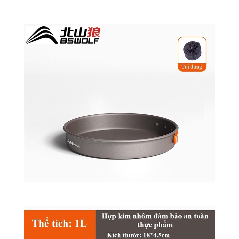 Chảo cắm trại dã ngoại BSW-SK058 1L - Aluminium