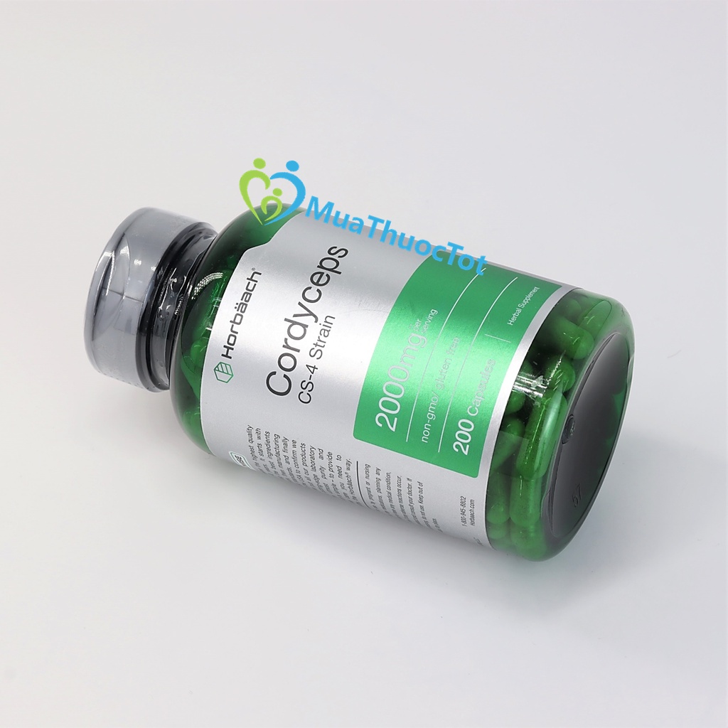 Viên Uống Đông Trùng Hạ Thảo Horbaach Cordyceps CS-4 Strain 2000mg 200 Viên
